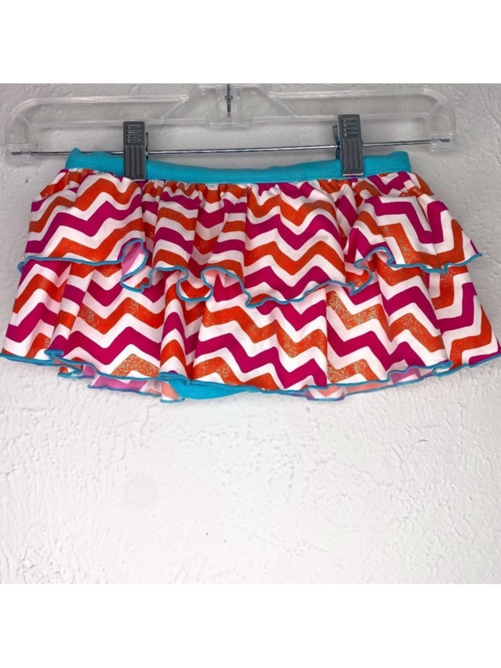 Garnet Hill Kids, girl's size 7, bikini bottom with attached ruffle skirt
